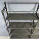 Industrial Iron Library Wall Shelving Cabinet