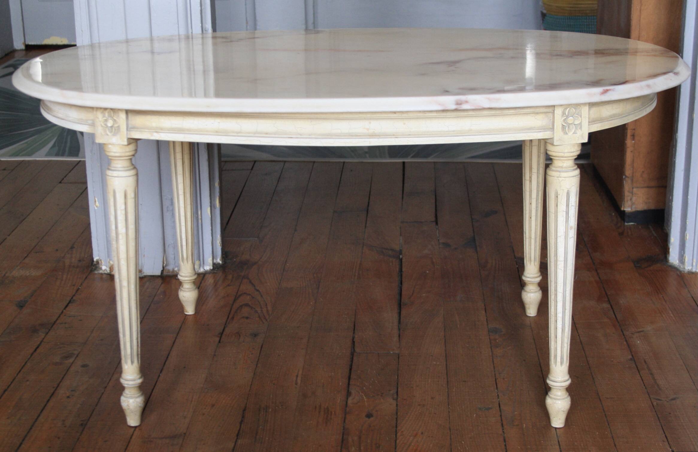 Table basse ovale marbre