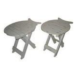 pair of folding stool