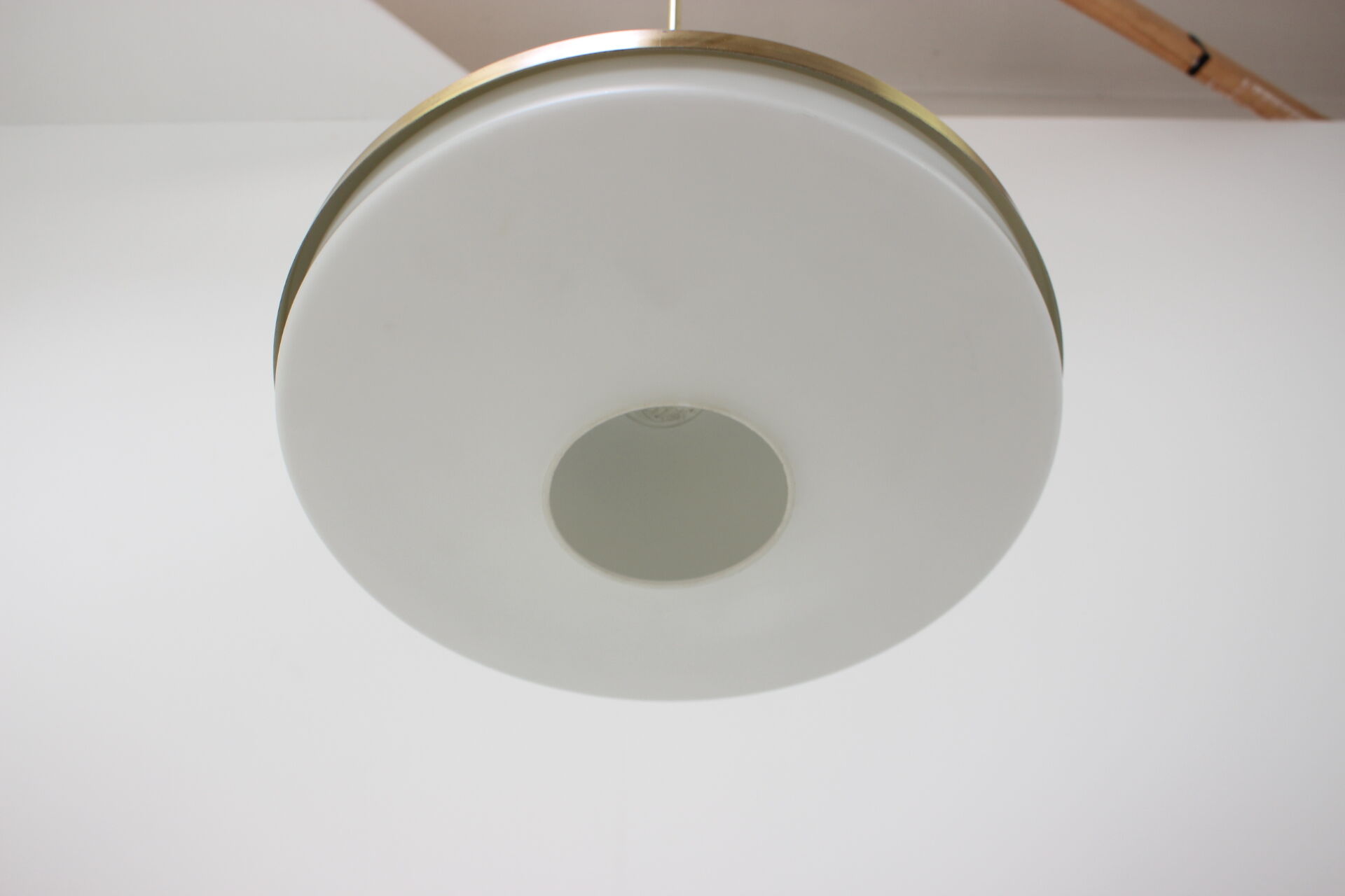 Brass and glass chandelier by Valasske Mezirici, 1970's