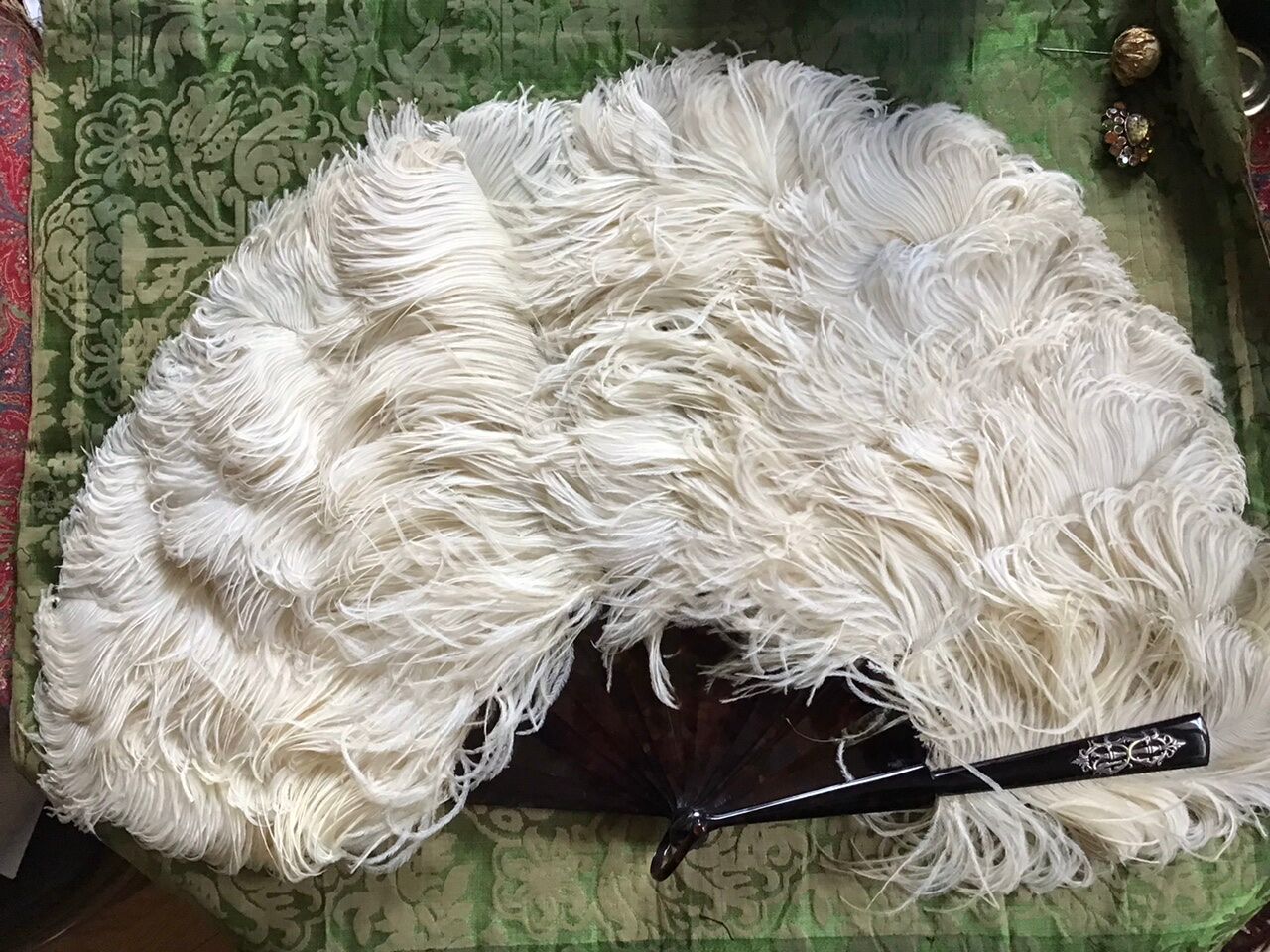Fan scale ostrich feathers Napoleon III