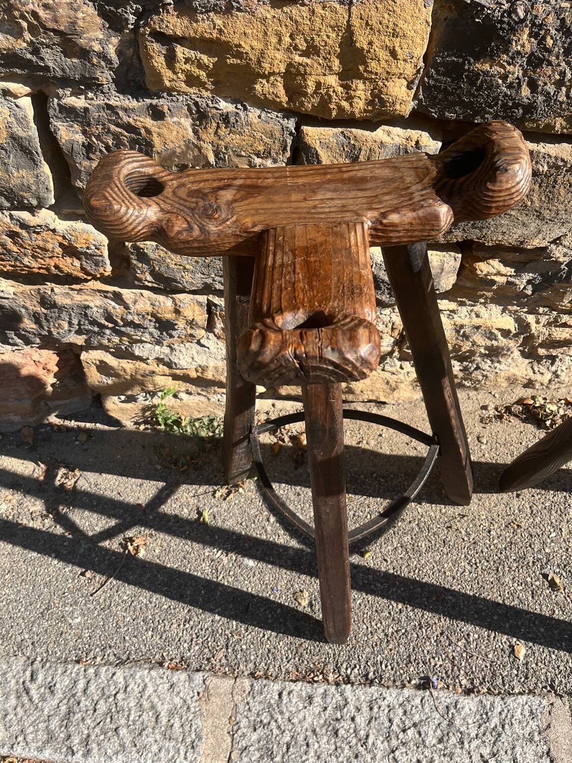 2 Brutalist "Marbella" bar stools, Confonorm Spain, 1960s