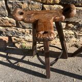 2 Brutalist "Marbella" bar stools, Confonorm Spain, 1960s