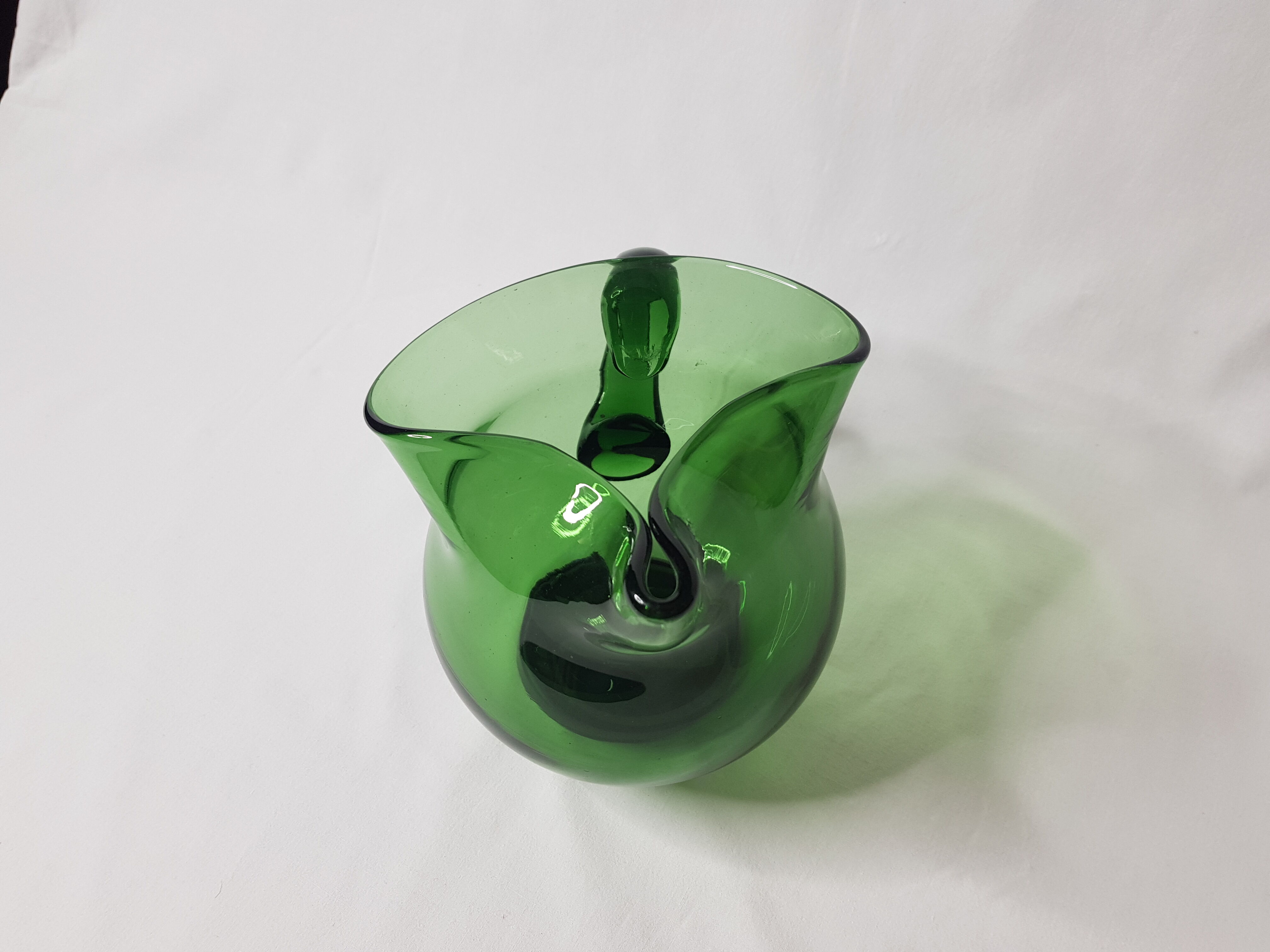 Decanter orange soda or punch in blown glass