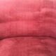 Antique toad sofa in brick velvet