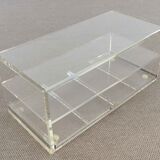 Acrylic coffee table with drawer, plexiglass lucite