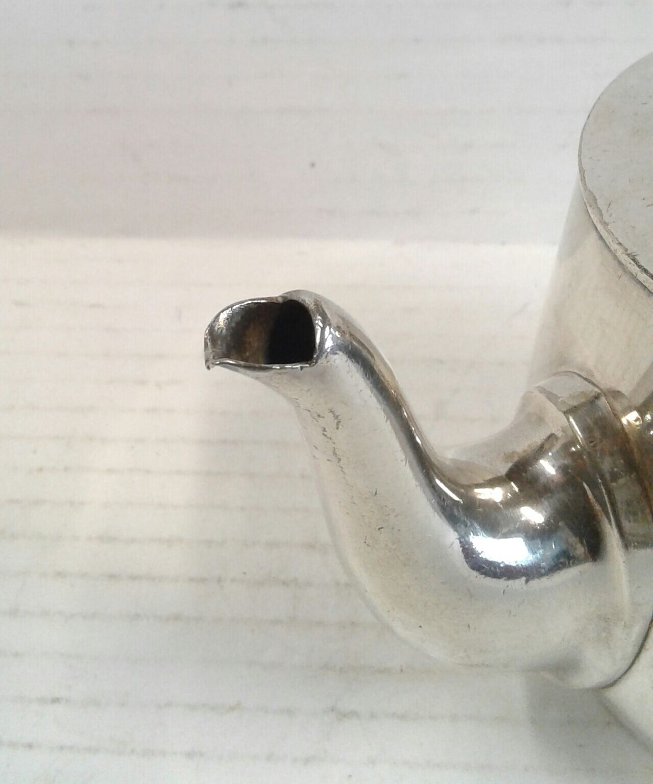 Vintage silver metala hotel teapot Diana Milano