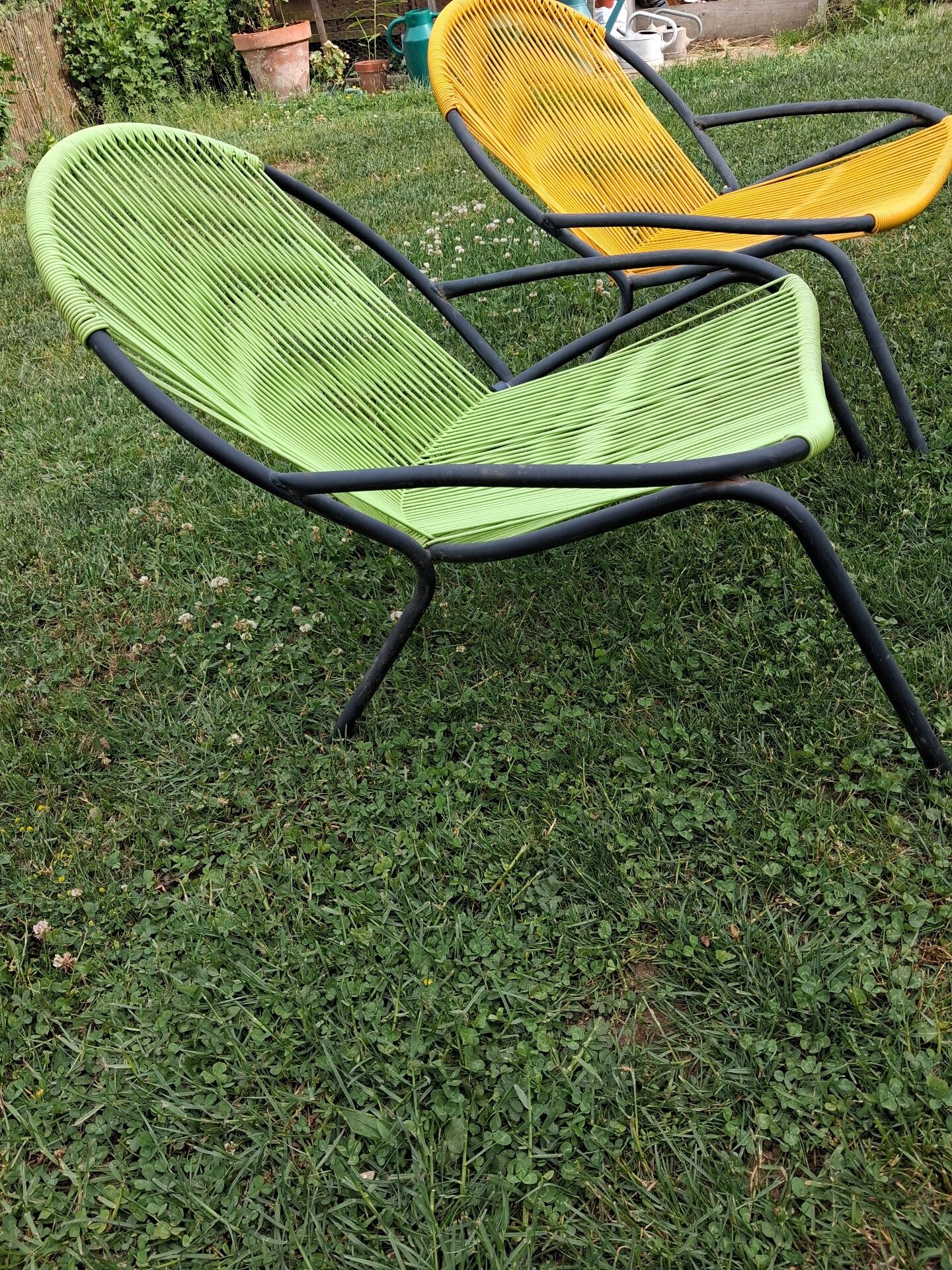 Scoubidou chairs from the 1960s