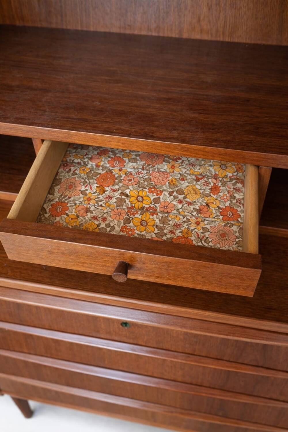 Scandinavian teak secretary, Danish manufacture, 1960s.