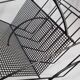 Vintage magazine holder in steel and perforated metal