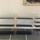 3 tray vintage metal String shelves