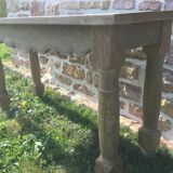 Rustic oak and pine console