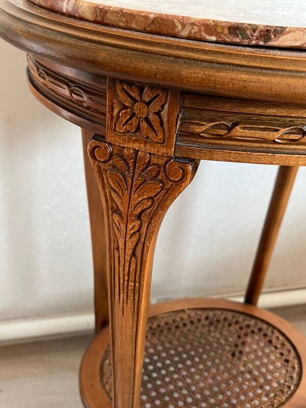 Console marbre et merisier