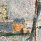 Old painting on canvas