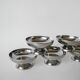 set of 5 small designer stainless steel bowls 1970 9 x 4 cm