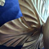 Pair of golden leaf appliques