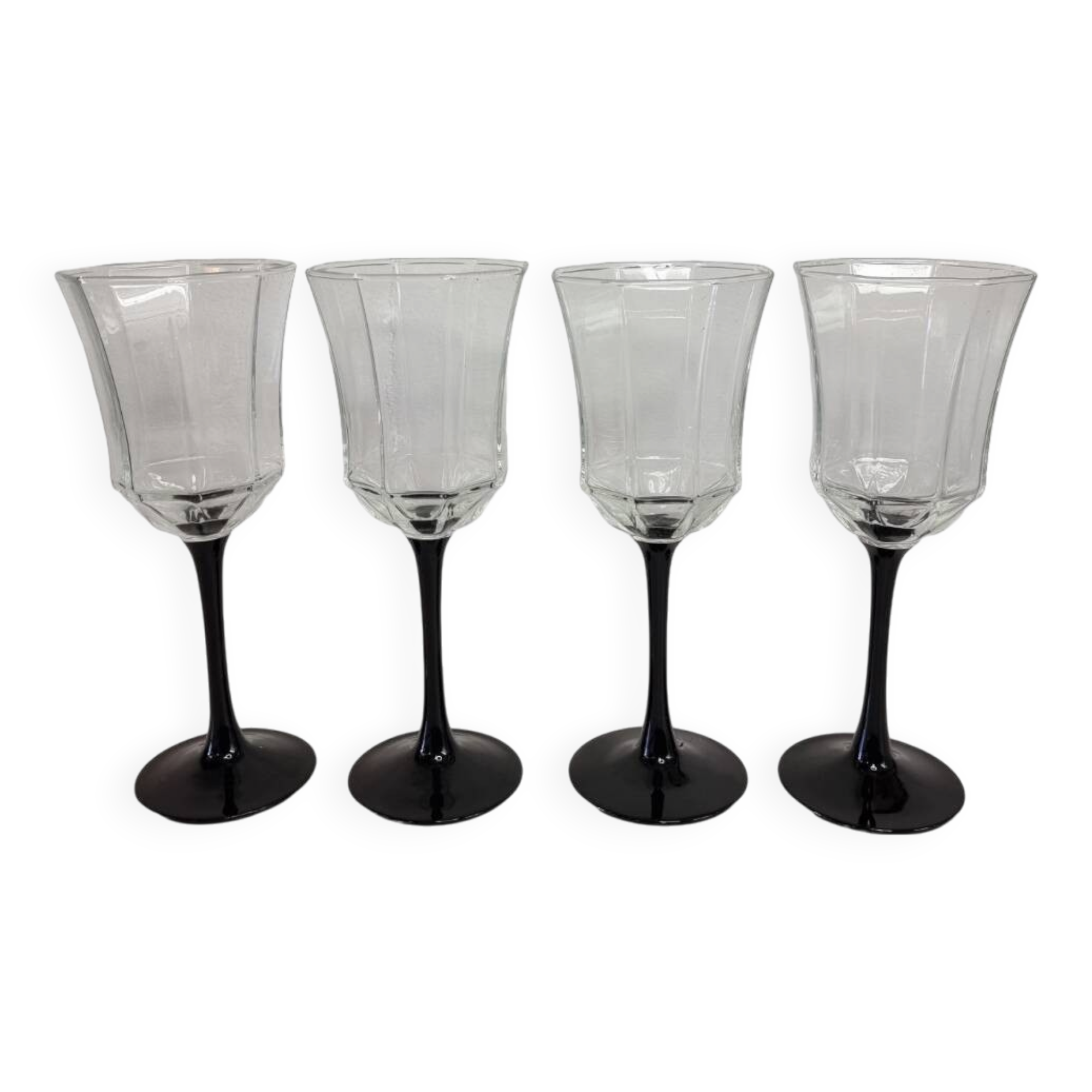 Vintage White Wine Glasses, 1970s