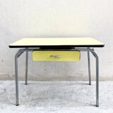 Yellow formica table