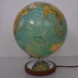Vintage Illuminated Duo Glass Globe by Paul Oestergaard for Columbus, Germany, 1950s
