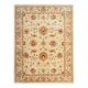Handmade Cream Wool Floral Rug, Modern Oriental Living Room Carpet 176x228