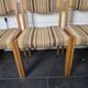 4 vintage self chairs from the 60s with wool seats