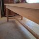 Rustic old farmhouse table made of solid oak, fully sandblasted.