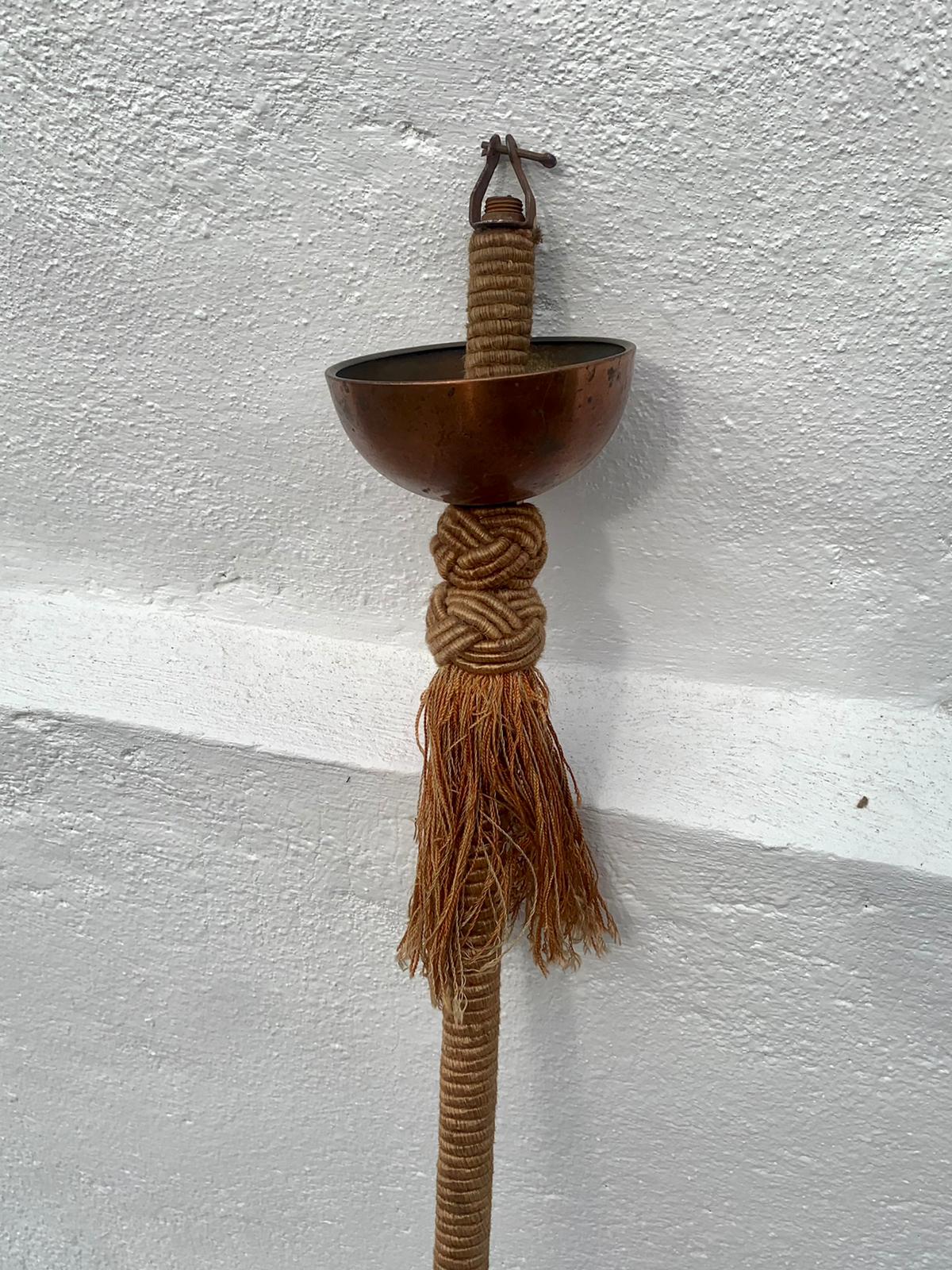 Bronze chandelier 5 lights 1950/1960