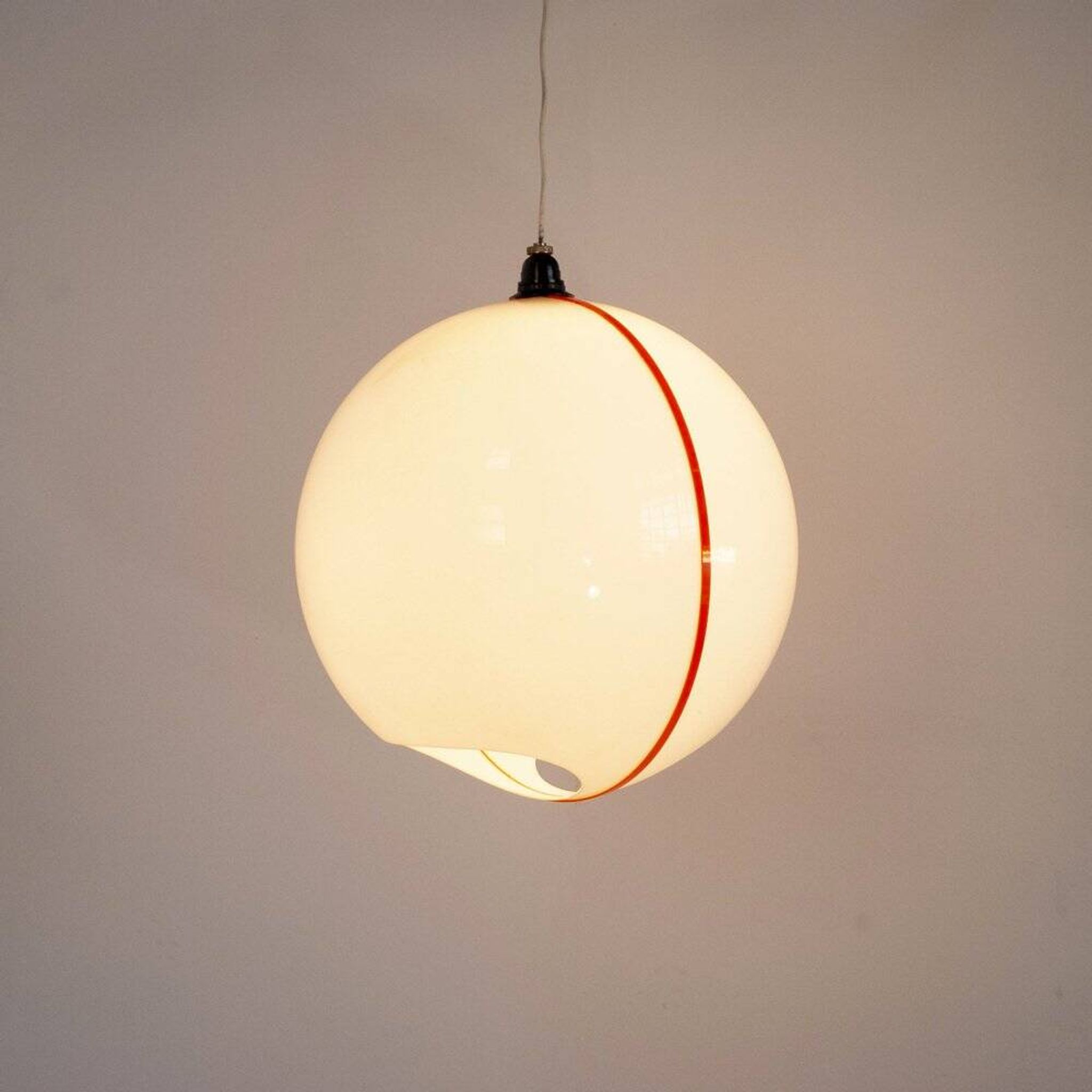 Space Age hanging lamp in plastic, Italy, 1970s