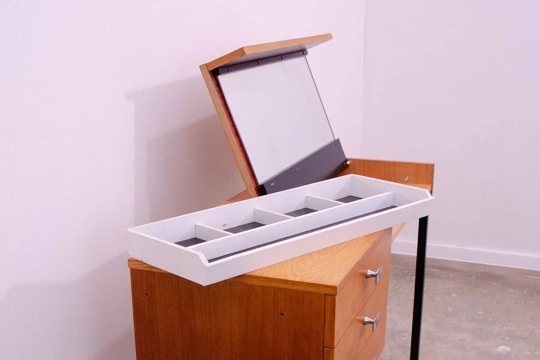 Ladies' dressing table by UP Závody, mid-century vanity table with storage