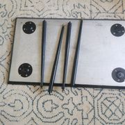 Vintage resin coffee table with a marble effect.