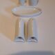Set salt shaker, pepper tree and covered ceramic pot on small tray