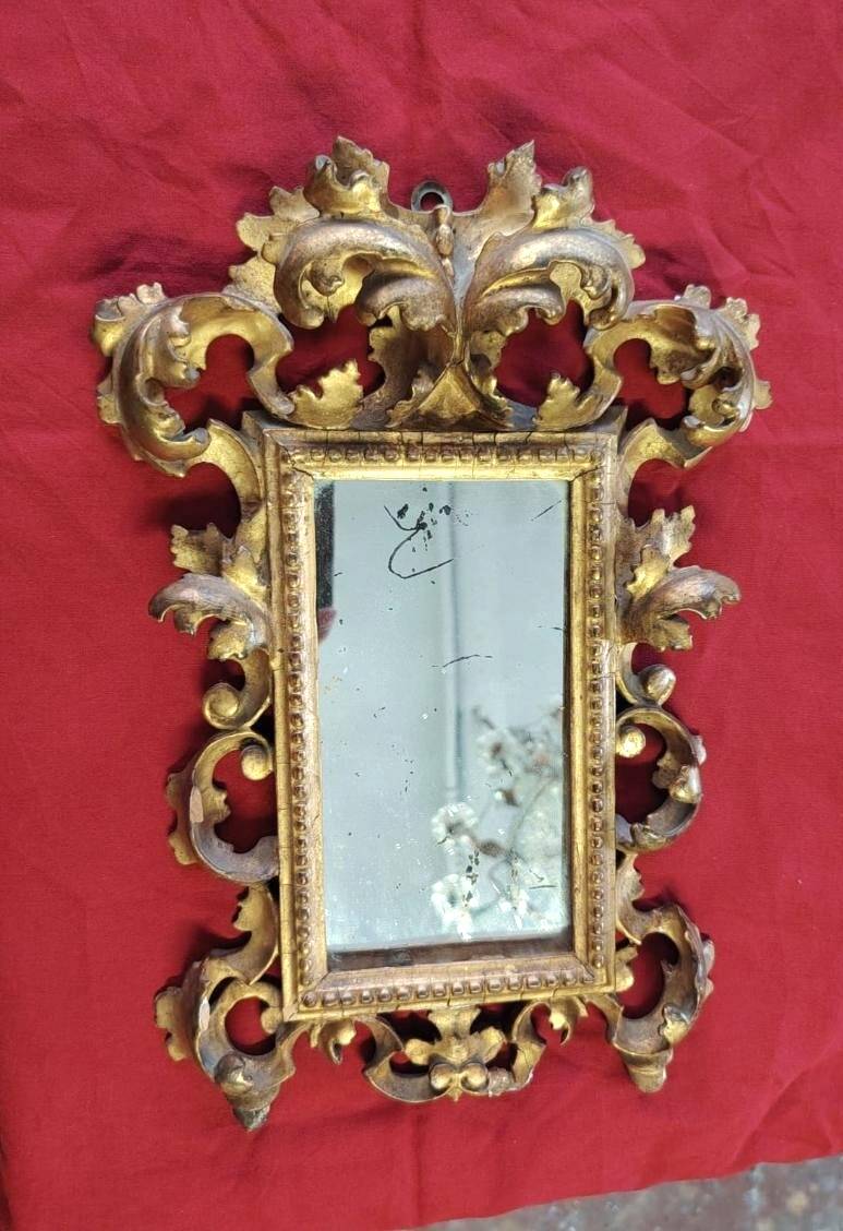 Carved antique mirror from Florence, 19th century