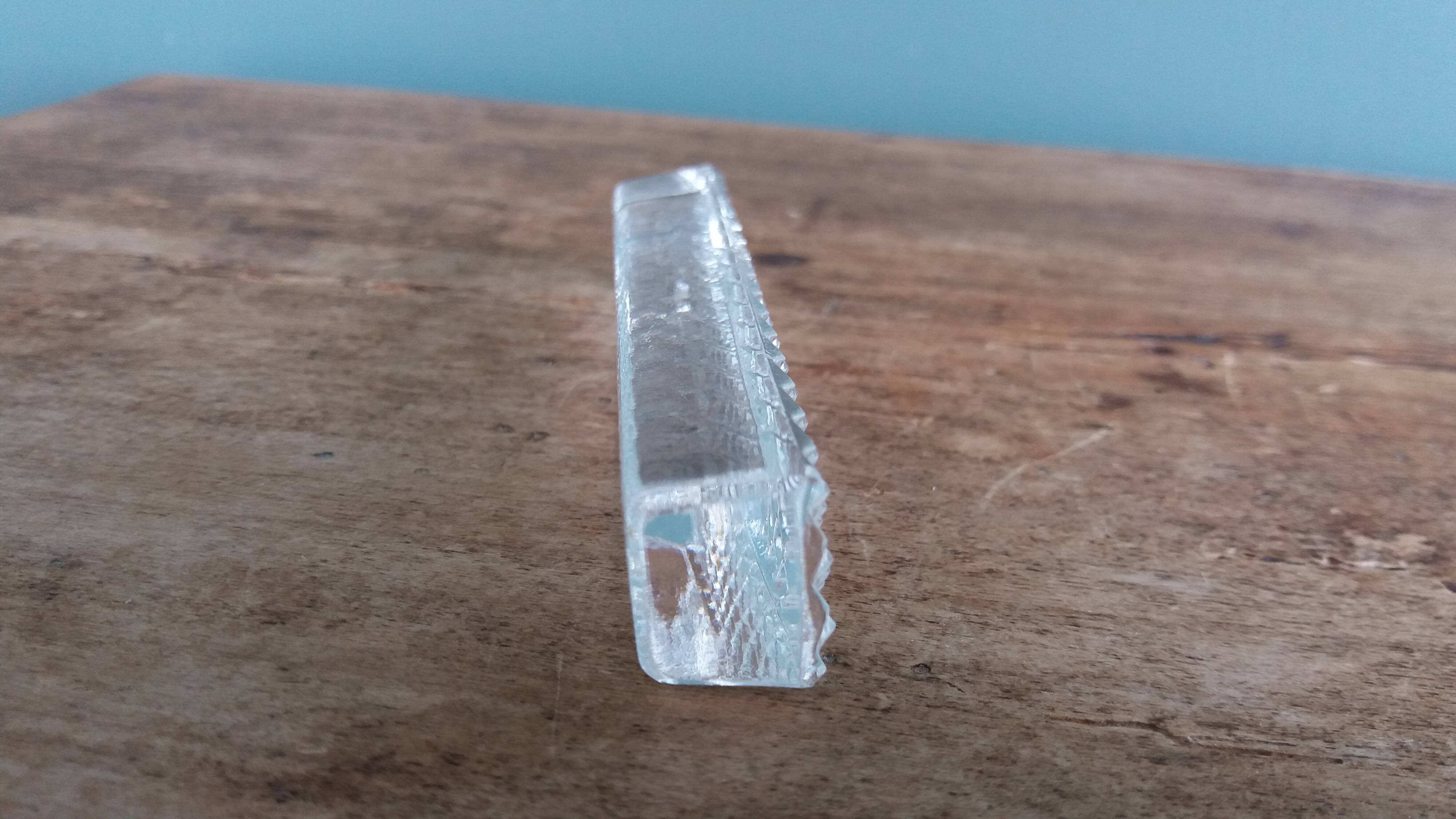 12 crystal knife rests in their box, Hungary, diamond point