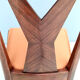 Set of Six Vintage Walnut Dining Chairs, Italy