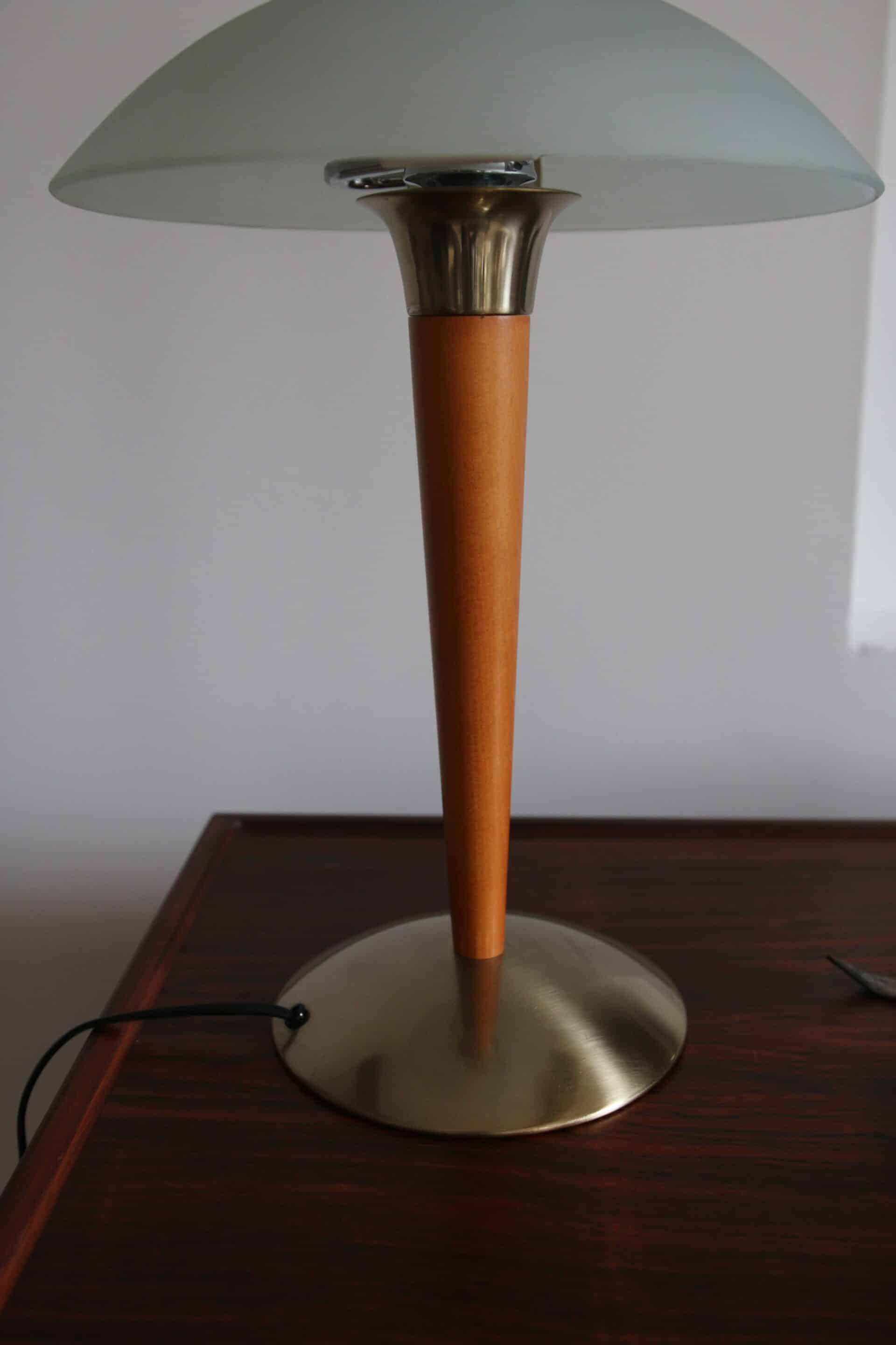 Lampe champignon postmoderne Verre et Bois