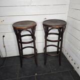 Pair of bentwood bistro stools