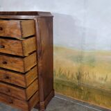 Chiffonnier grande commode en noyer  XIX ème siècle