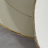 6 beige antique earthenware dinner plates with gold trim by Villeroy and Boch.