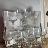 Set of 12 Baccarat Renaissance glasses from the 19th century.