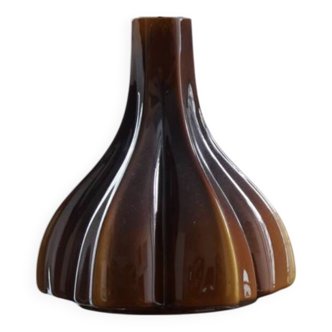 Suspension vintage en verre marron par Peill et Putzler