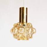 Stunning glass bubble pendant light by Helena Tynell for Glashutte Limburg
