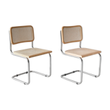 Pair of cesca chairs B32 by Marcel Breuer