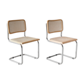 Pair of cesca chairs B32 by Marcel Breuer
