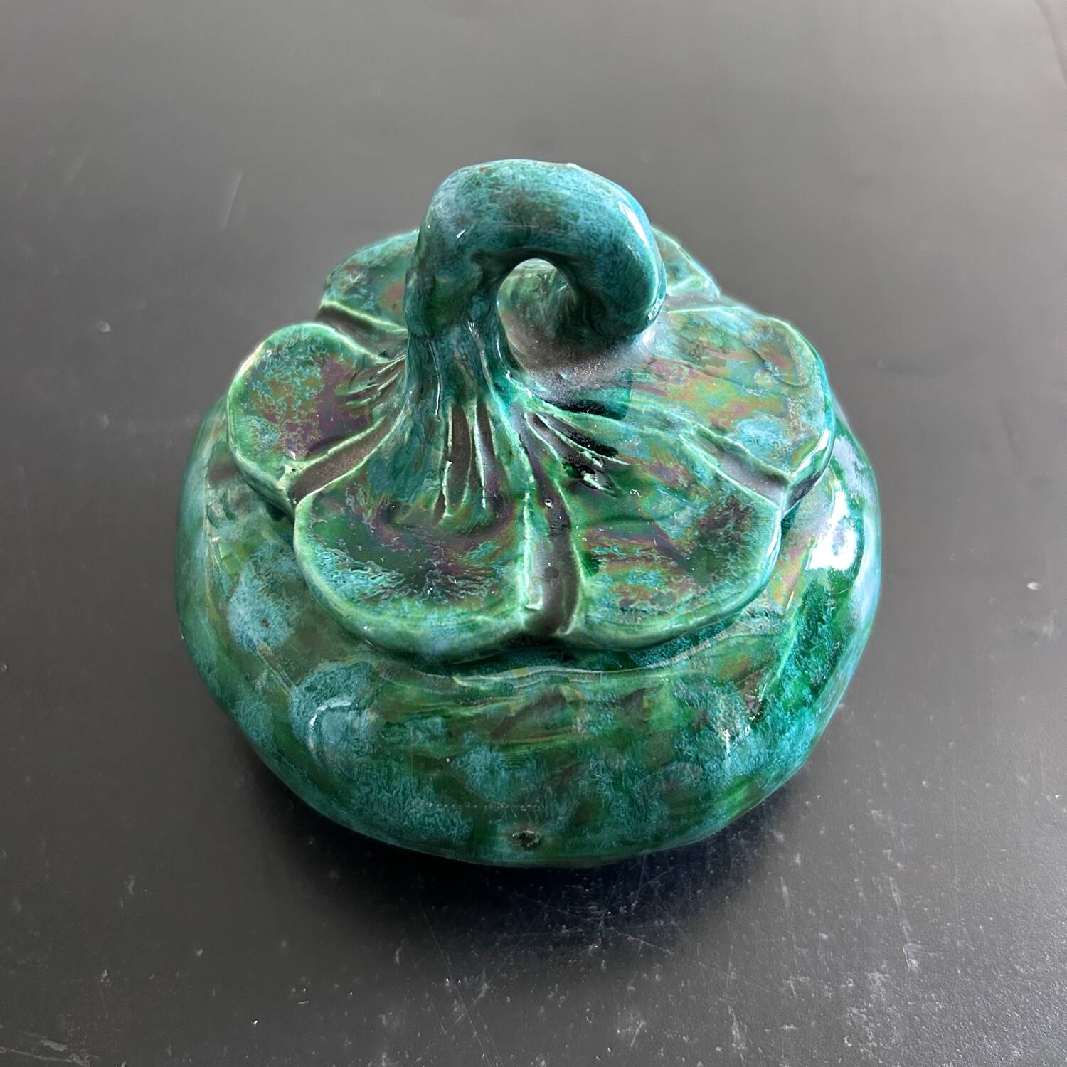 Handmade pumpkin sugar bowl