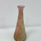 Vase Gallé school of nancy glass paste colors