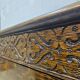 Antique chest of drawers on wheels with wood carving (key top drawer)