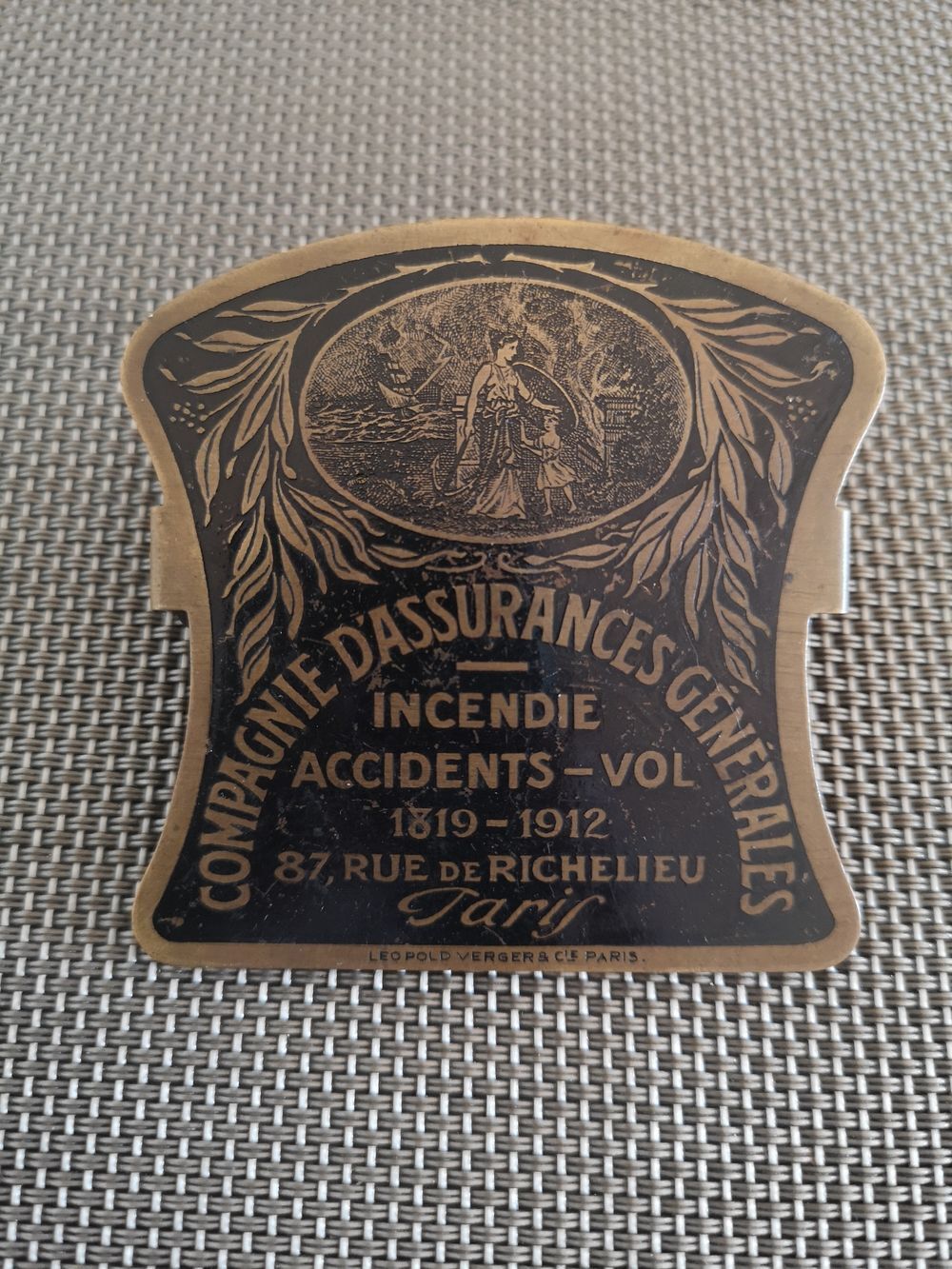 Old bronze mail clip/documents - Early 20th century