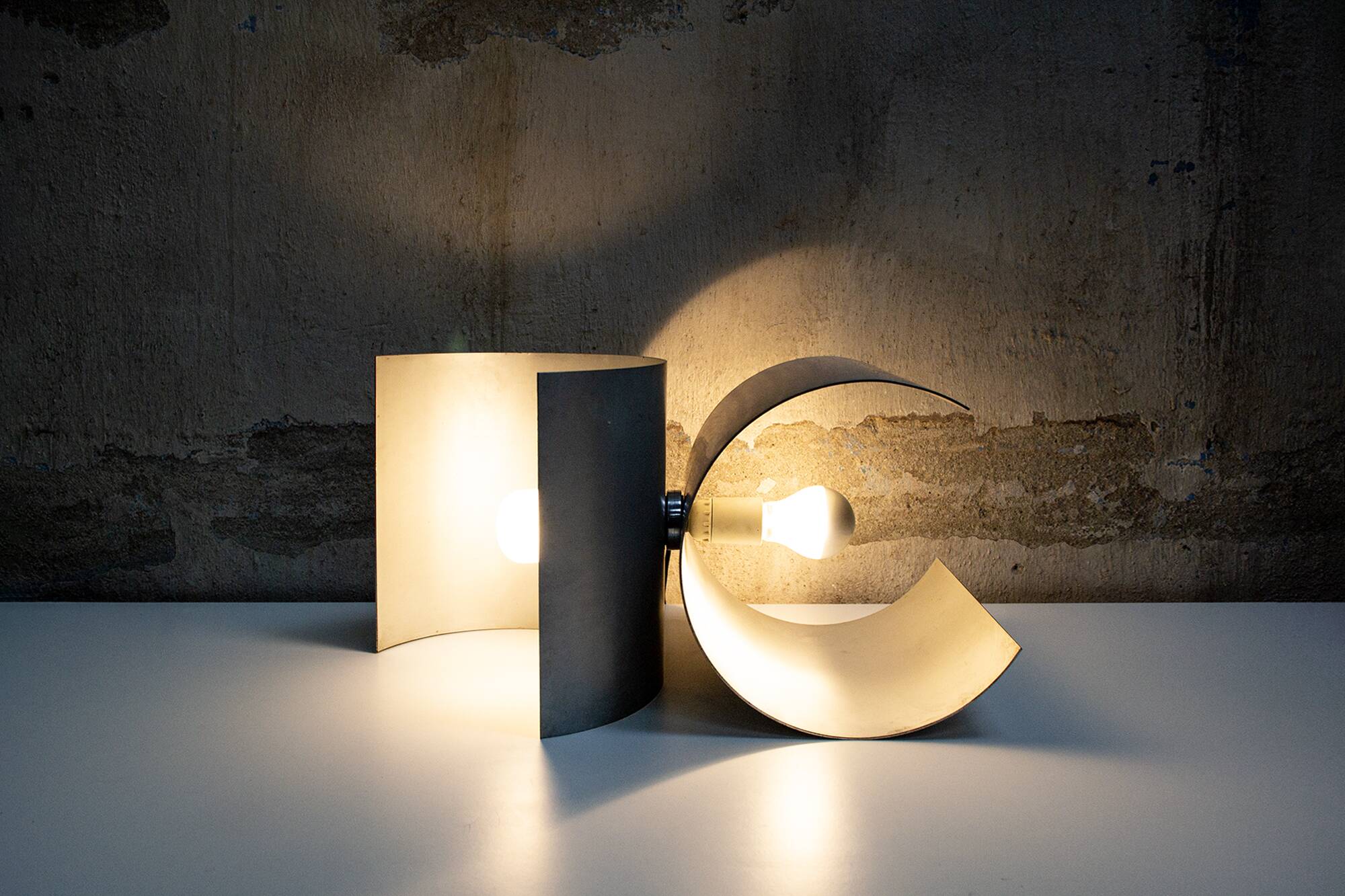 Aluminium Table Lamps by Giuliano Cesari for Nucleo Sormani, 1960s