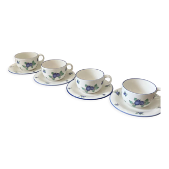 Tasses thé Royal Doulton Blueberry