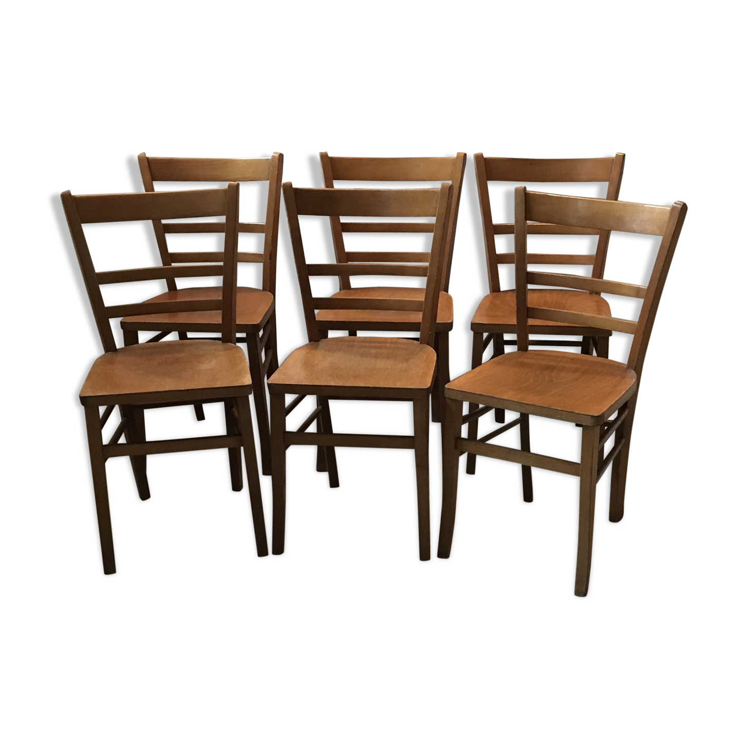 Lot of 12 vintage bistro chairs